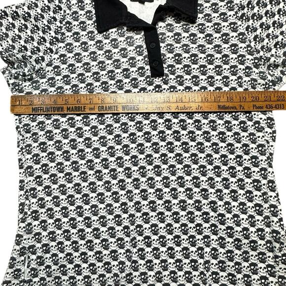 Y2K Skater TRIPP NYC Skull AOP Collared Button Up Size Medium - Picture 6 of 6